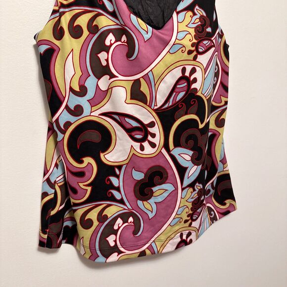 ATHLETA Tear Away B 4 U Play Paisley Underwire Bra Cup Tank Top Swim 36C Tankini - Picture 5 of 9